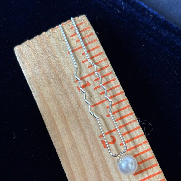 Pearl Silver Color Metal Hairpins set of 10 - Picture 4 of 4